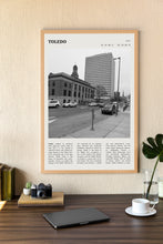 Toledo Ohio Wall Art  Poster Toledo Ohio USA Black White Poster  Poster Art Gift 1684466748