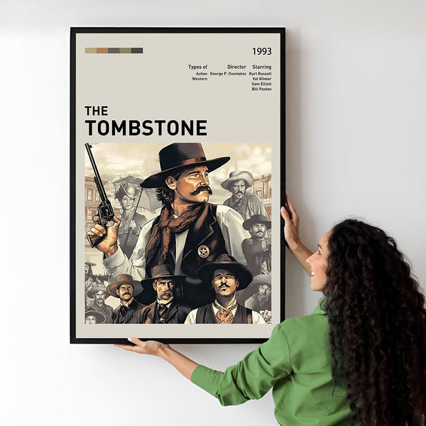 Tombstone Movie Poster  Minimalist  Midcentury Poster  Wall Art Print  Retro Movie Poster 1748538205