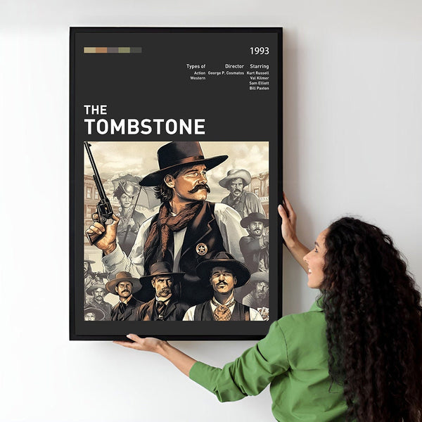 Tombstone Movie Poster  Minimalist  Midcentury Poster  Wall Art Print  Retro Movie Poster 1748538205 - Copy