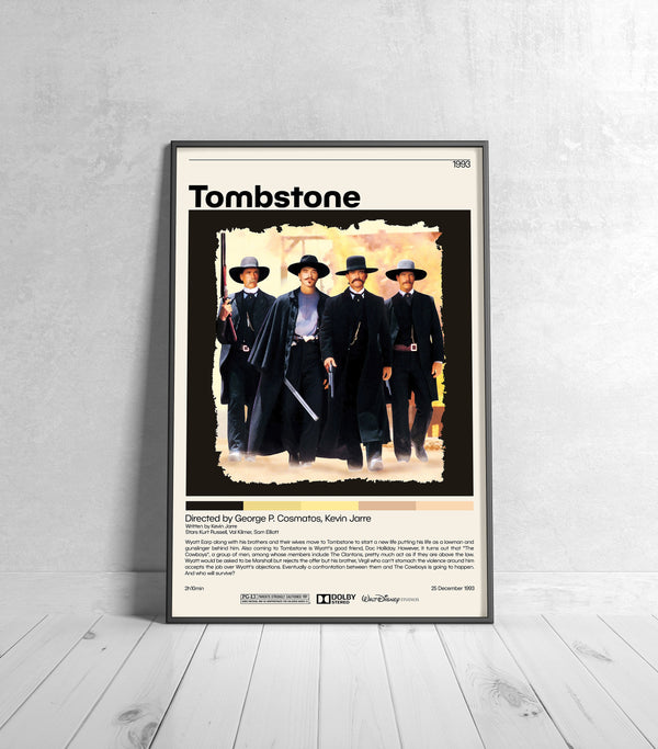 Tombstone Poster  George P. Cosmatos , Minimalist Movie Poster, Vintage Retro Art Print, Custom Poster, Wall Art Print, Home Decor 1229984836