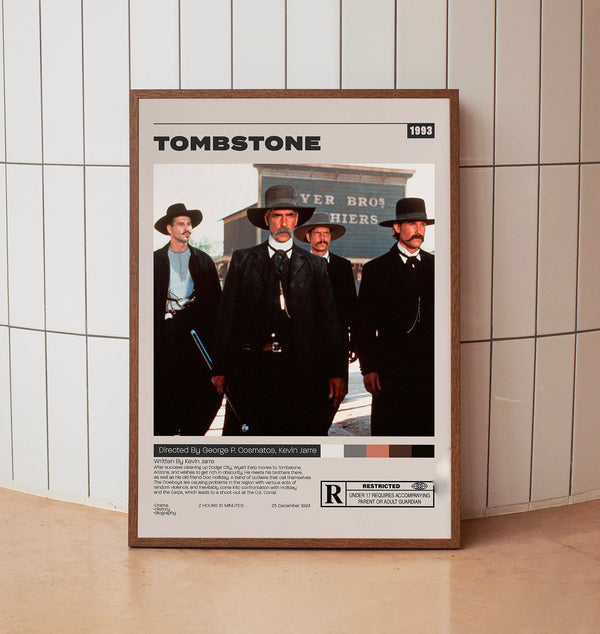 Tombstone Poster, George P. Cosmatos, Minimalist Movie Poster