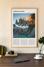 Torres del Paine National Park Wall Art  Poster Chile Torres del Paine Black White Poster  Poster Gift 1699930289