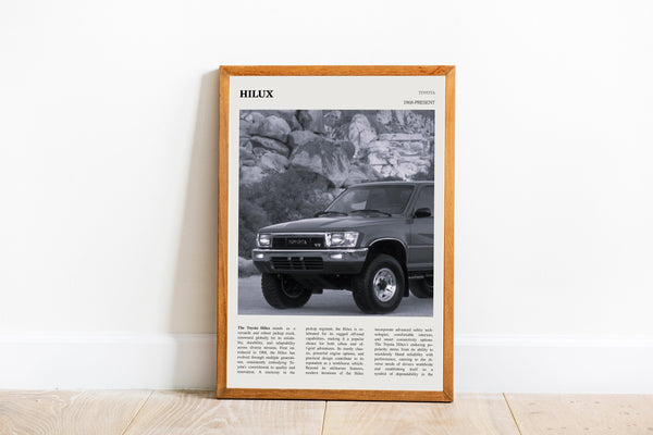 Toyota Hilux Wall Art Poster Black Toyota Hilux White Poster   Poster Art Gift 1649886033 7011