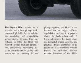 Toyota Hilux Wall Art Poster Black Toyota Hilux White Poster   Poster Art Gift 1649886033 7011