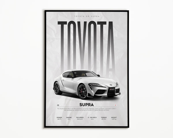 Toyota Supra Poster  Hyper Car Poster  Super Car Print  Art Print  Poster  Home Decor  Wall Decor 1640944281
