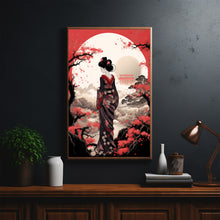 Traditional Japanese Girl Poster - Authentic Kimono Art Print - Classic Japan Culture Wall Art for Home Decor