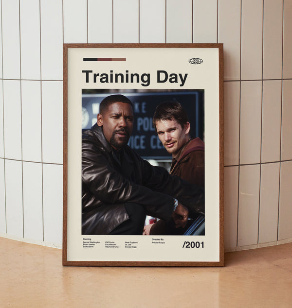Training Day Wall Art Print - Denzel Washington Movie Poster - Minimalist Midcentury Art 1435751670