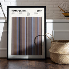 Transformers 2007 Movie Barcode Print, Transformers Print, Transformers Poster, Transformers Wall Art, Transformers Art Print 1631662887