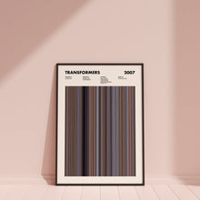 Transformers 2007 Movie Barcode Print, Transformers Print, Transformers Poster, Transformers Wall Art, Transformers Art Print 1631662887