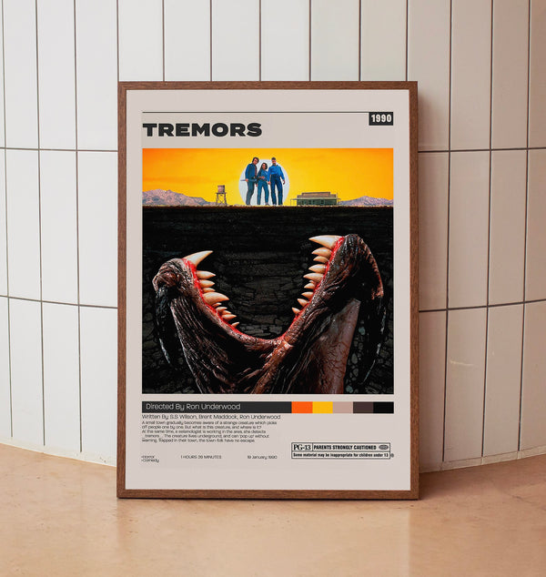 Tremors Movie Poster, Ron Underwood, Minimalist Movie Poster