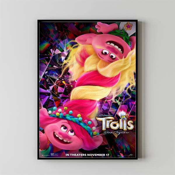Trolls Band Together 3 Movie Poster 2023 FilmRoom Decor Wall ArtPoster GiftCanvas prints 3