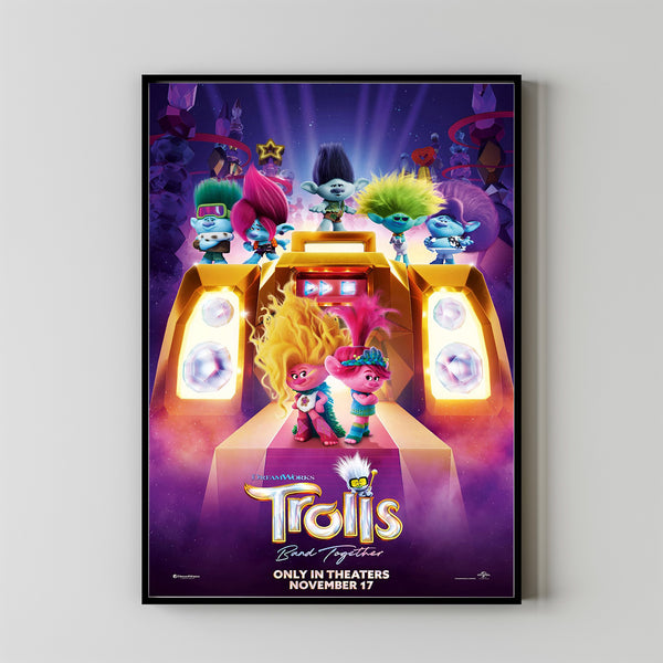 Trolls Band Together 3 Movie Poster 2023 FilmRoom Decor Wall ArtPoster GiftCanvas prints 4
