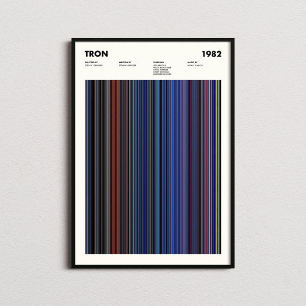 Tron Movie Barcode Print, Tron Print, Tron Poster, Tron Wall Art, Tron Art Print, Tron Frames Print 1664679385