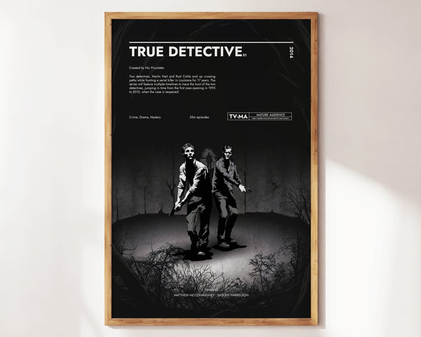 True Detective Poster  Art Print  Movie Posters  TV Posters  Gift for Movie lovers 1302131949