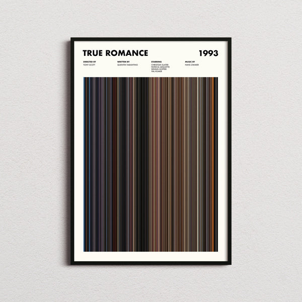 True Romance Movie Barcode Print, True Romance Print, True Romance Poster, True Romance Wall Art, True Romance Art Print, Movie Buff Gift 1631663181