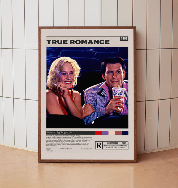 True Romance Movie Poster, Tony Scott, Minimalist Movie Poster