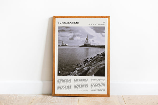 Turkmenistan  Print Ashgabat Wall Art Poster Turkmenistan  Black White Poster  Poster Art Gift 1690146444