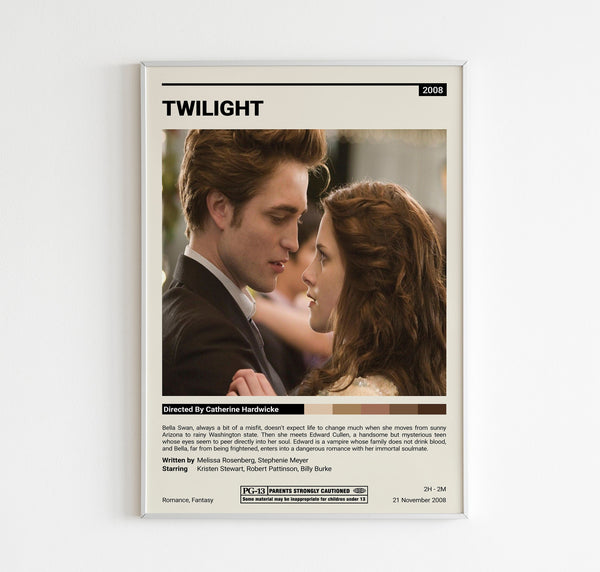 Twilight Wall Art, Twilight, Robert Pattinson, Custom Movie Poster, Vintage Retro Art Print, LoveMovie Poster, Wall Art Print, Couple Poster 1702822099