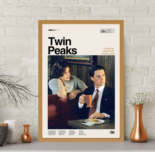 Twin Peaks Movie Poster, Twin Peaks Print, Minimalist Art, Retro Poster, Vintage Poster, Midcentury Art, Modern Art Print, Wall Decor