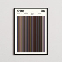 Twister Movie Barcode Print, Twister Print, Twister Poster, Twister Wall Art, Twister Art Print, Twister Frames Print, Movie Buff Gift 1617491862