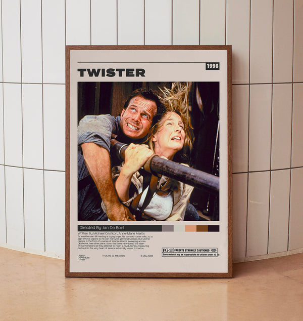 Twister Movie Poster, Jan de Bont, Minimalist Movie Poster