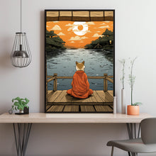 Ukiyo-e Print of Old and Wise Shiba Inu Dog Poster | Perfect Gift for Dog Lovers | Hilarious Shiba Inu Doggo Meme Face Art