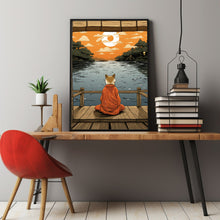 Ukiyo-e Print of Old and Wise Shiba Inu Dog Poster | Perfect Gift for Dog Lovers | Hilarious Shiba Inu Doggo Meme Face Art