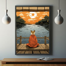 Ukiyo-e Print of Old and Wise Shiba Inu Dog Poster | Perfect Gift for Dog Lovers | Hilarious Shiba Inu Doggo Meme Face Art