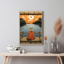 Ukiyo-e Print of Old and Wise Shiba Inu Dog Poster | Perfect Gift for Dog Lovers | Hilarious Shiba Inu Doggo Meme Face Art