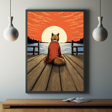 Funny Doge Meme Japanese Ukiyo-e Style Wall Art Print | Shiba Inu Doggo Meme Face Poster | Hilarious Decor for Meme and Art Enthusiasts