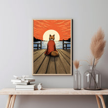 Funny Doge Meme Japanese Ukiyo-e Style Wall Art Print | Shiba Inu Doggo Meme Face Poster | Hilarious Decor for Meme and Art Enthusiasts