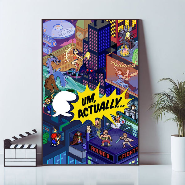 Um, Actually... Movie Poster, Wall Art Prints, Canvas Material Gift, High quality Canvas art print, Home Decor, Keepsake 1657692006
