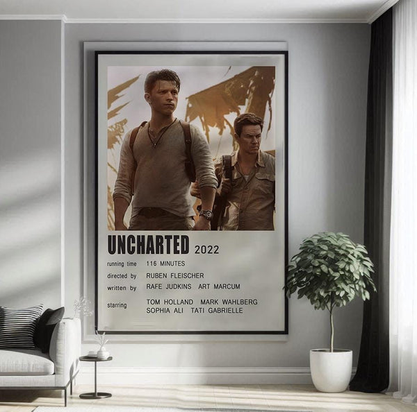 Uncharted (2022) Movie Poster Canvas Poster Minimalist Poster Art Print Gifts for Lover Mural Painting Home Decoration 1763269476