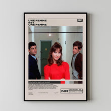 Une femme est une femme, Jean-Luc Godard, Minimalist Movie Poster
