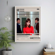 Une femme est une femme, Jean-Luc Godard, Minimalist Movie Poster, Vintage Retro ArtMovie Poster