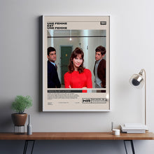 Une femme est une femme, Jean-Luc Godard, Minimalist Movie Poster, Vintage Retro ArtMovie Poster