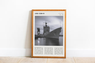Uss Long Beach Cgn-9 Wall Art Cruiser  Poster USS Long Beach CGN-9 Black White Poster Poster Art Gift 1688392646