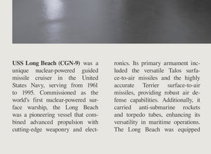 Uss Long Beach Cgn-9 Wall Art Cruiser  Poster USS Long Beach CGN-9 Black White Poster Poster Art Gift 1688392646