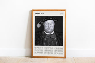 VIII. Henry Wall Art  Poster King of England Henry 8 Black White Poster  Poster Art Gift 1682562162