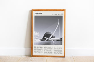 Valencia Spain Wall Art  Poster Valencia Spain Black White Poster  Poster Art Gift 1682546038