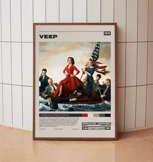 Veep Poster, Armando Iannucci, Minimalist Tv Series, Vintage Retro Art,Tv Series Poster,Home Decor