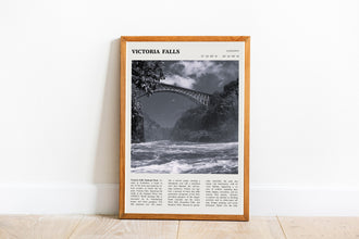 Victoria Falls National Park Wall Art  Zimbabwe Poster Black White Poster  Poster Art Gift 1699928291