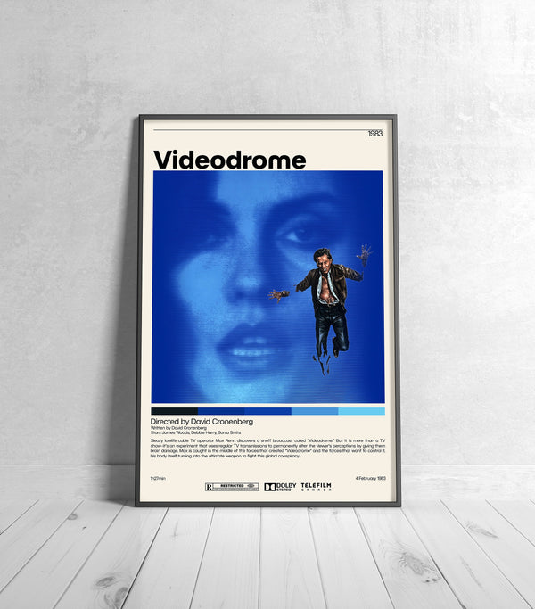 Videodrome Movie Poster  David Cronenberg, Minimalist Movie Poster, Vintage Retro Art Print, Custom Poster, Wall Art Print, Home Decor 1241119464