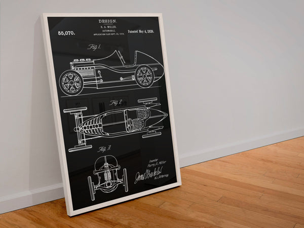 Vintage Car Blueprint Wall Art Poster Vintage Car Blueprint Poster Art Gift  Home Wall Decor 1543680962