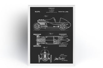 Vintage Car Blueprint Wall Art Poster Vintage Car Blueprint Poster Art Gift  Home Wall Decor 1543680962
