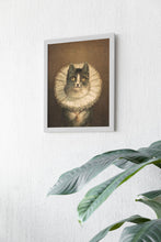 Vintage Cat Wall Art Poster Gothic Cat Elizabethan 17 century lace ruff collar. Oil Painting  Vintage Poster Art Gift 1560010159