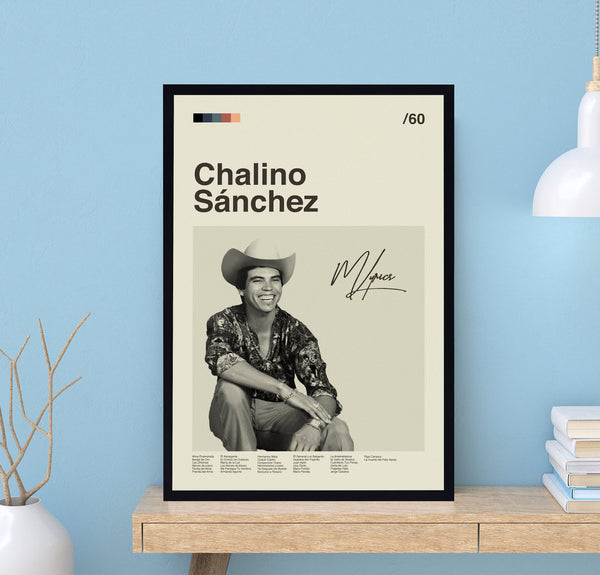 Vintage Chalino Sánchez Poster, Mid Century Art, Minimalist Art, Retro Poster, Modern Art Print, Custom Poster, Classic Poster, Home Decor 1650273476