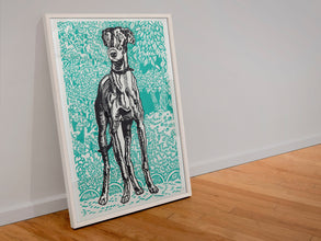 Vintage Dog Wall Art Greyhound Abstract Race Dog Poster Poster Art Gift 1559798169