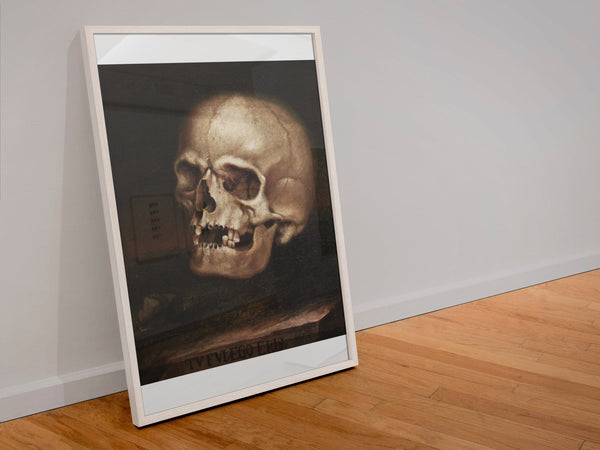 Vintage Skull and Bones Wall Art Poster Print Still Life Gothic Skull and Bones Poster Art Gift 1560005515