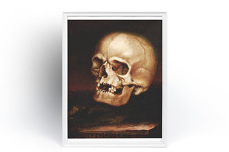 Vintage Skull and Bones Wall Art Poster Print Still Life Gothic Skull and Bones Poster Art Gift 1560005515